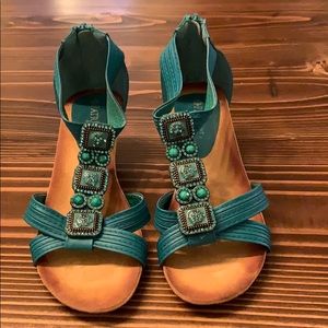 Patrizia by Spring Step Mauve Wedge Sandal